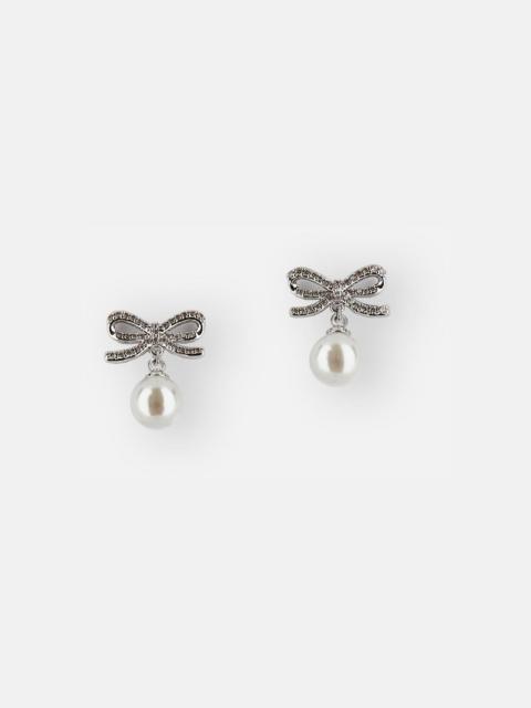 self-portrait Bow Earrings with Pearl