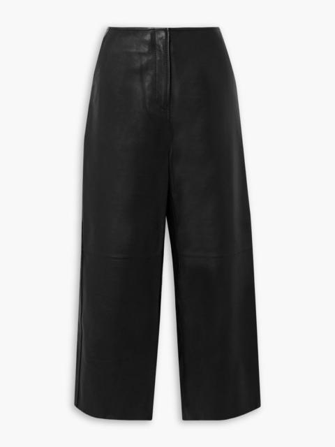 TOTEME Paneled leather wide-leg pants