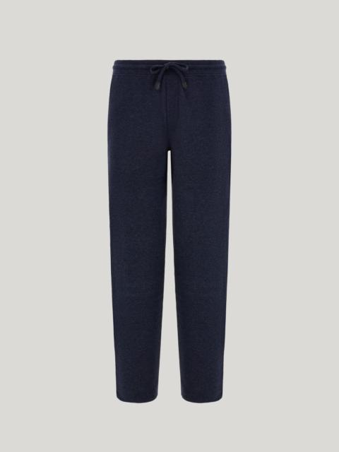 Canali DOUBLE-FACED SOFT COTTON NAVY BLUE PANTS
