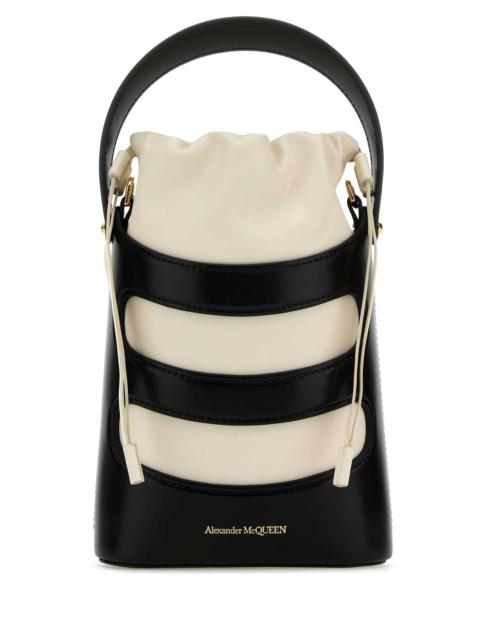 Alexander McQueen Alexander Mcqueen Women Two-Tone Leather Mini The Rise Bucket Bag