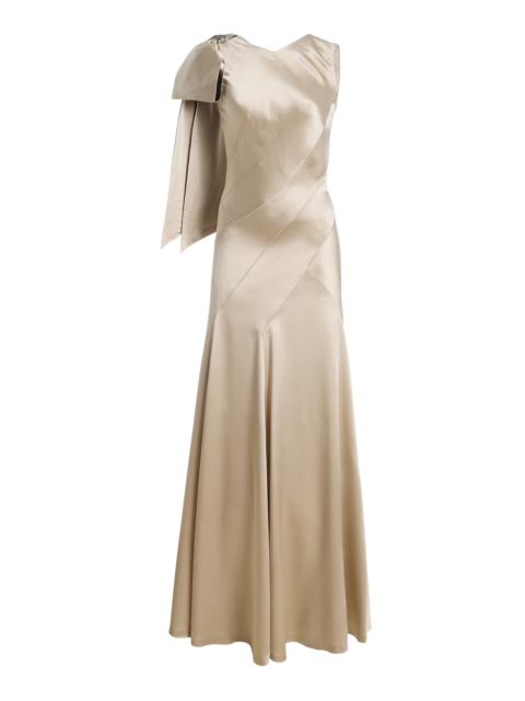 Maison Margiela Satin Maxi Dress gold