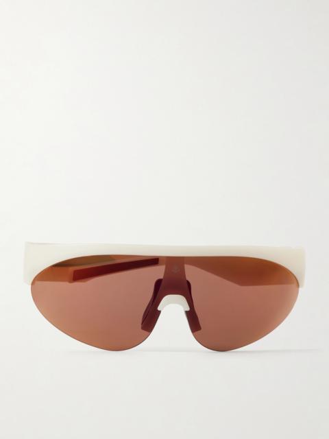Moncler Round-frame Rubber Sunglasses