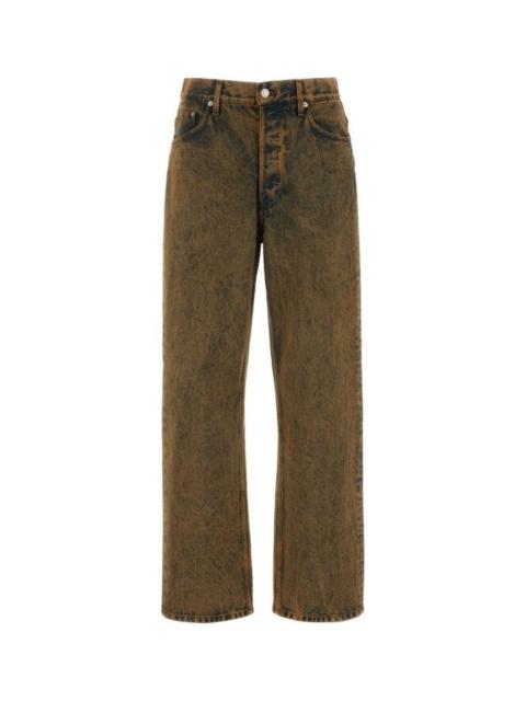 Melange caramel denim jeans