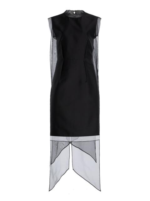 The Garment Vivaldi Draped Silk Dress black