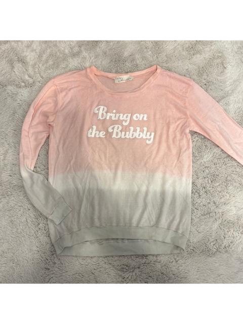 Other Designers Vintage Havana “Bring on the Bubbly” Brushed Hacci Ombre Sweatshirt
