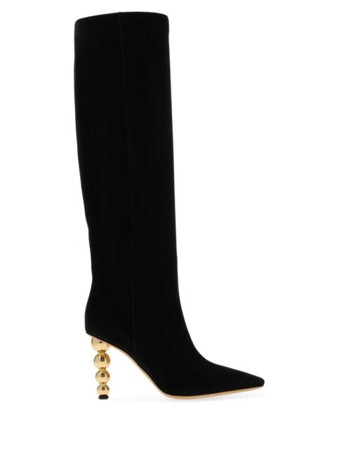 FERRAGAMO Salvatore Ferragamo Women Black Suede Lotty Boots
