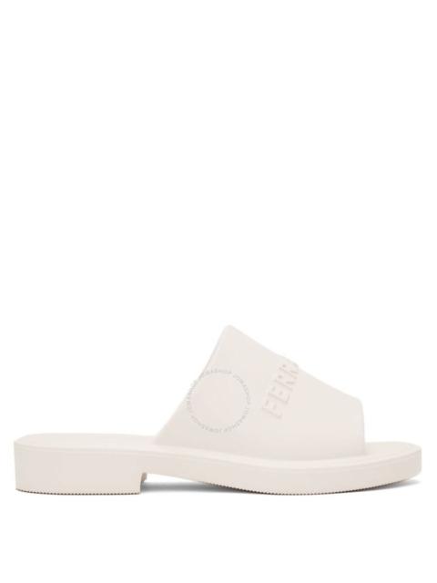 FERRAGAMO Ferragamo Men's White Logo-Embossed Slip-On Sandals