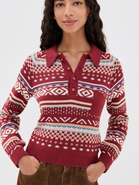 ALIX OF BOHEMIA Liza Mesa Fair Isle Top
