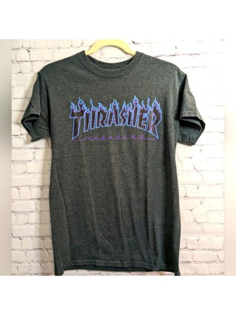 Other Designers Thrasher Magazine Flames Tshirt Grey Blue Men's Small