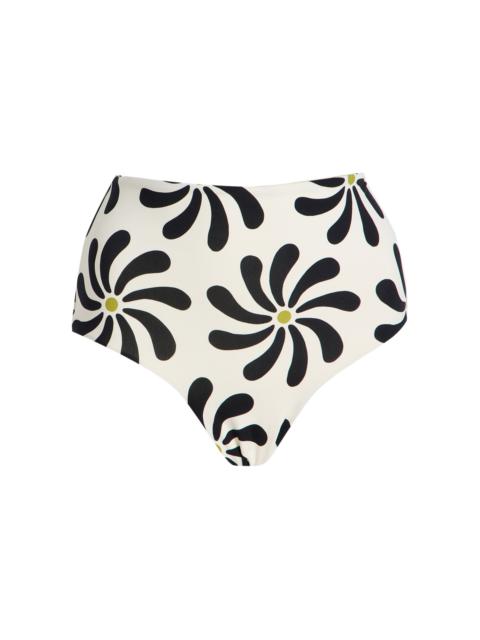CALA de la CRUZ Exclusive Elisa High-Rise Bikini Bottom black/white
