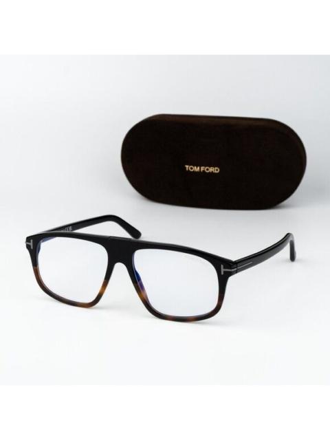 TOM FORD Tom Ford Men Eyeglasses Black Havana Blue Light Block Aviator FT5901-B-N 056