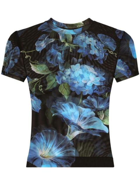 DOLCE & GABBANA T-SHIRT WITH FLOWERS