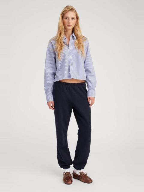 SPRWMN NAVY COTTON MINI LOGO SWEATPANTS