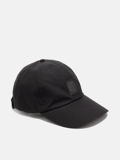 Stone Island Ghost Piece Weatherproof Cotton Canvas Baseball Cap Black