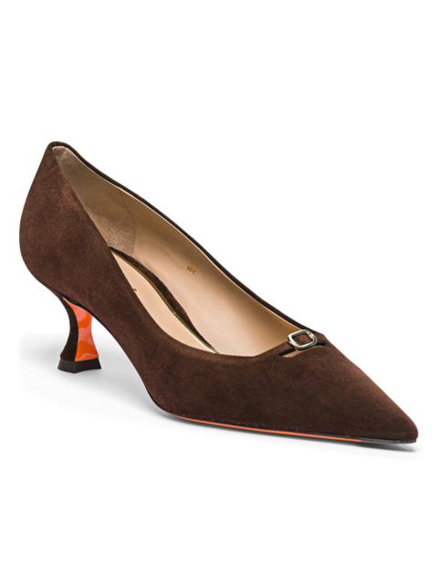 Santoni Santoni Women's suede mid-heel pump in Brown at Nordstrom