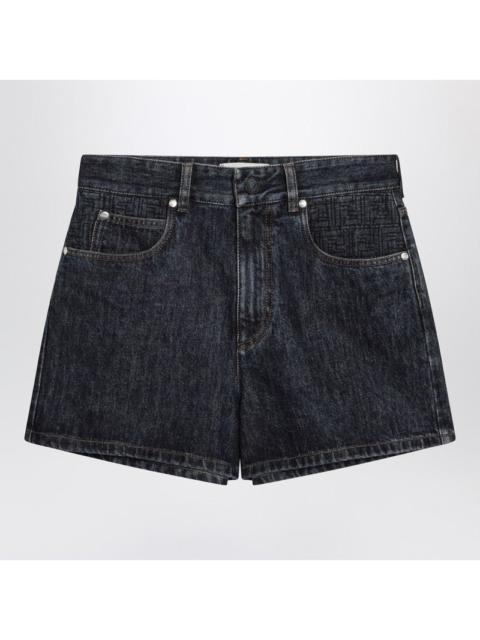 FENDI Fendi Dark Blue Denim Shorts Women
