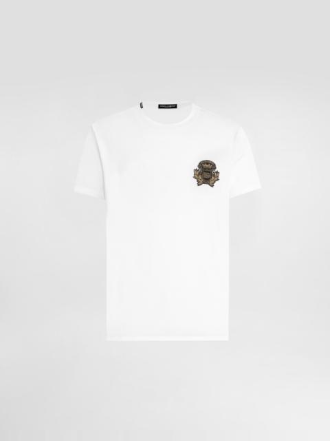 Dolce & Gabbana Cotton t-shirt with heraldic patch