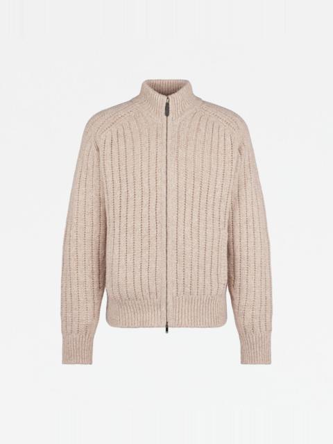 Tod's CASHMERE BLEND BOMBER JACKET - WHITE