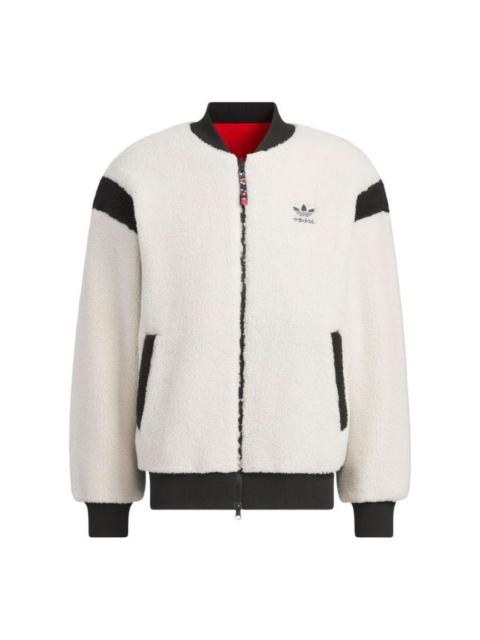 adidas adidas Originals x Feifei Ruan Reversible Sherpa Jackets Asia Sizing 'White Red' IX4214