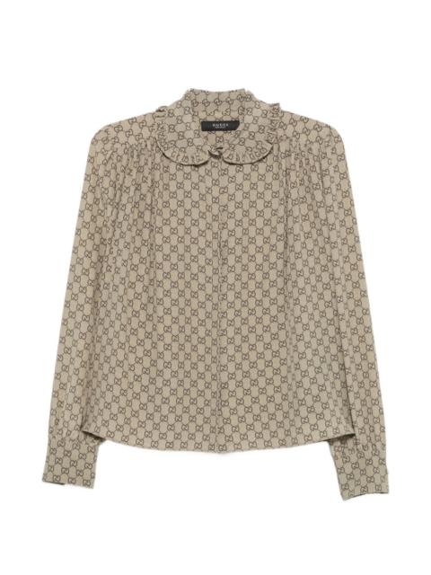 GUCCI Gucci Women Gg Print Silk Shirt