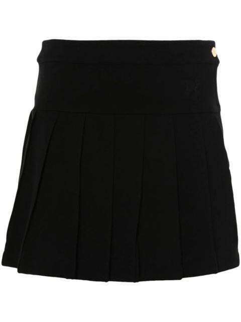 PALM ANGELS MINISKIRT WITH MONOGRAM EMBROIDERY