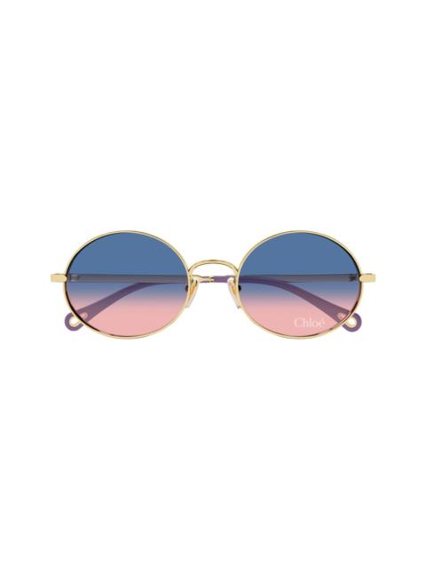 Chloé Chloé Ch0326s Aly Linea Chloé 003 Gold Blue Sunglasses