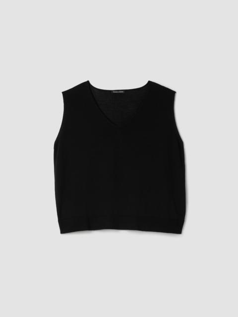 EILEEN FISHER Superfine Merino Vest in Regenerative Wool