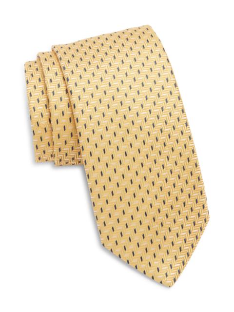 Canali Canali Herringbone Silk Tie in Yellow at Nordstrom