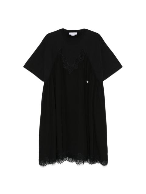 lace-panels midi dress