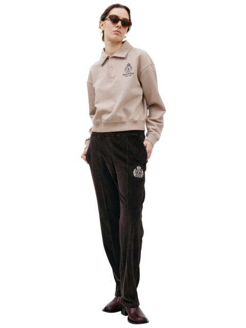 Sporty & Rich LOGO VELOUR TROUSERS