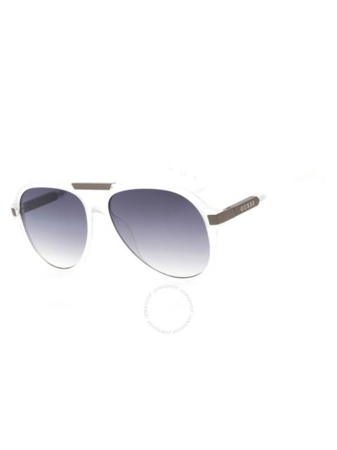 Guess Factory - Guess Factory Smoke Gradient Pilot Men's Sunglasses GF0237 27B 57