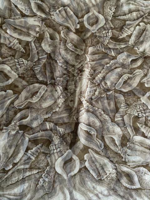Other Designers Vintage Silk Scarf Abstract Sea Snail