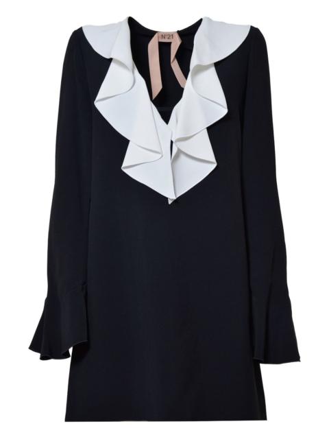 N°21 V-neck ruffle-detail dress