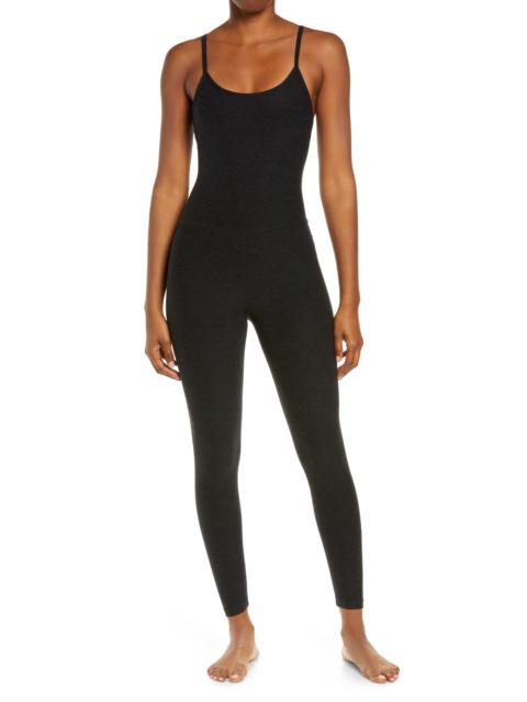 BEYOND YOGA Beyond Yoga Uplevel Space Dye Midi Jumpsuit in Darkest Night at Nordstrom