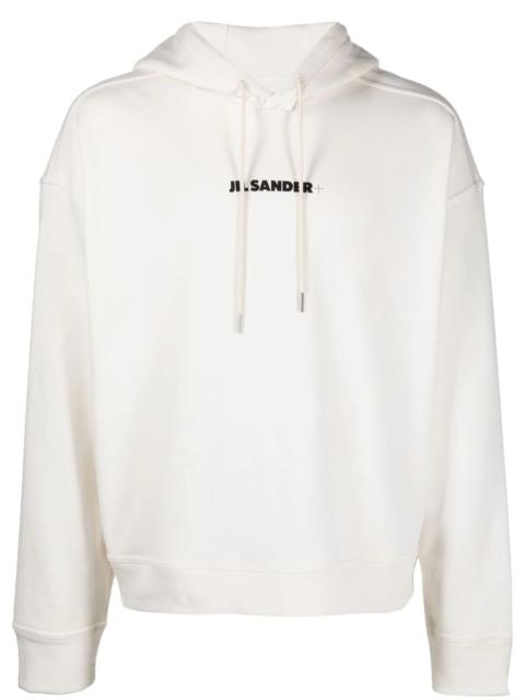 Jil Sander logo-print detail hoodie