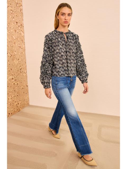 ULLA JOHNSON Azrou Cotton Long Sleeve Blouse