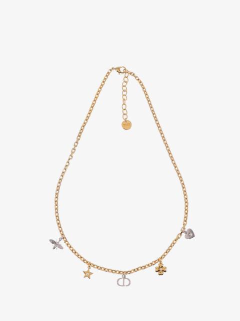 DIOR☆ Brass necklace with iconic charms Dior Brass Necklace Iconic Charms | eBay