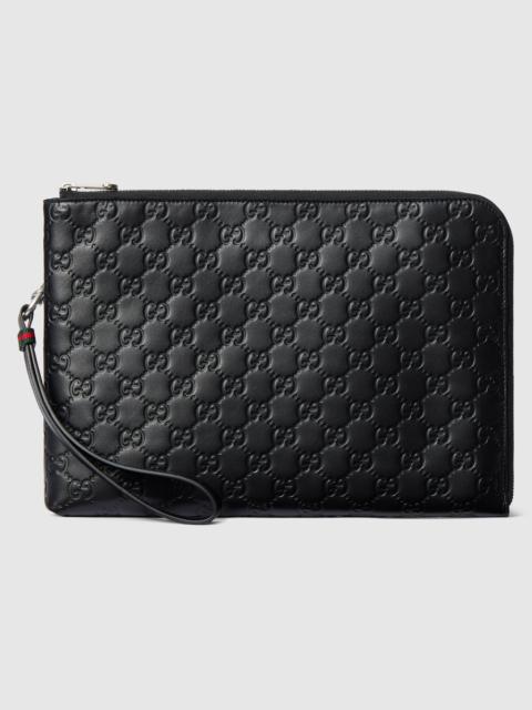 GUCCI GG Emblem pouch