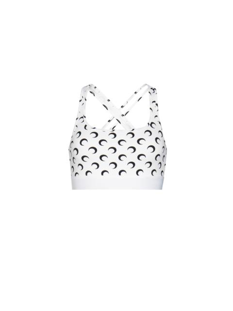 Marine Serre Regenerated All Over Moon Jersey Sport Bra
