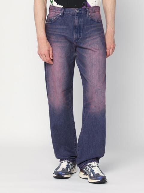 Faded pink jeans