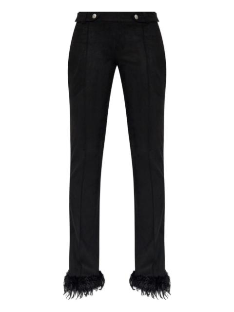MISBHV feather-trim trousers