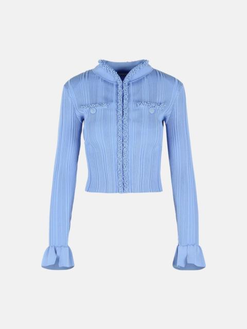 self-portrait 'PEARL' CARDIGAN IN LIGHT BLUE VISCOSE BLEND