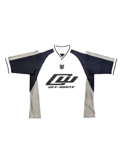Off-White Off White Men V-Neck T-Shirt With Logo Print