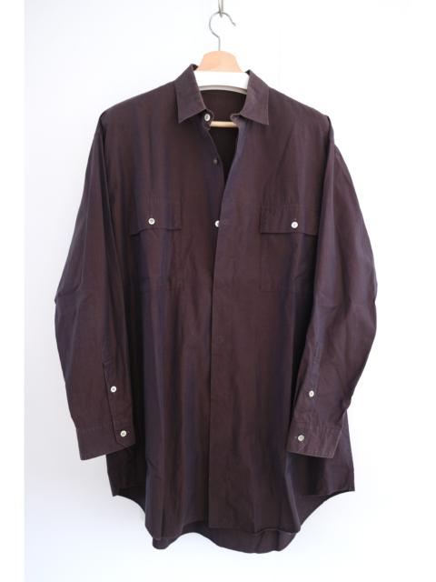 Yohji Yamamoto 1990s-00s Shot Cotton Oversize Shirt with Hidden Placket