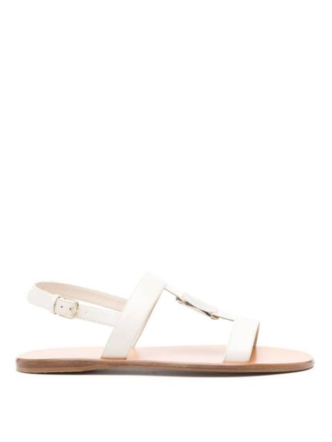 FERRAGAMO Ferragamo Vida Nappa Flat Sandals, Size 7 C