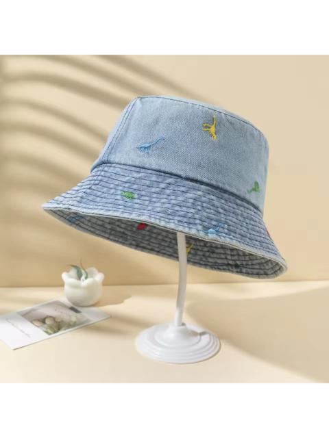 Other Designers Japanese Brand - 🦖 Denim Bucket Hat w/ Colorful Dinosaur