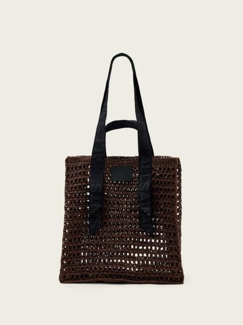 ALLSAINTS LULLAH WOVEN PAPER MESH TOTE BAG