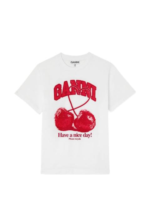 GANNI Ganni Women Printed Cotton T-Shirt
