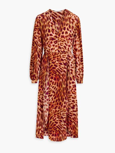Stella McCartney Leopard-print silk-chiffon midi dress
