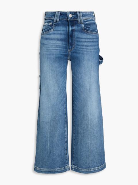 PAIGE Anessa cropped high-rise wide-leg jeans